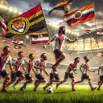 "alt_text": "PS Kubu Raya berlatih di tepi sungai, bertekad meraih juara."