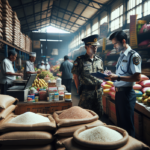 alt_text: Satgas Pangan memeriksa harga bahan pokok di Pasar Parigi untuk memastikan kepatuhan harga acuan.