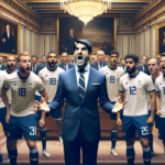 alt_text: Donald Trump menyambut Lionel Messi dan tim dengan pidato bersemangat di sebuah acara resmi.