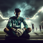 "alt_text": "Kiper Manchester United Senne Lammens, simbol performa buruk tim di lapangan."