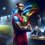 alt_text: Pemain Kongo terlihat kecewa setelah kalah di playoff Piala Dunia.