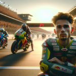 alt_text: Pembalap Moto3 senggolan di tikungan, persaingan ketat di Balapan Spanyol 2026.