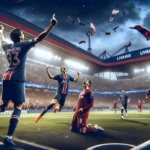 alt_text: Pertandingan menegangkan PSG melawan Liverpool di Paris dalam suasana penuh tekanan.