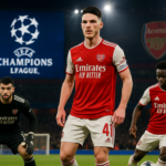 alt_text: "Tiga pemain Arsenal dan desain rumah minimalis modern."