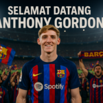 alt_text: Barcelona resmi datangkan Gordon dari Newcastle dalam transfer terbaru.