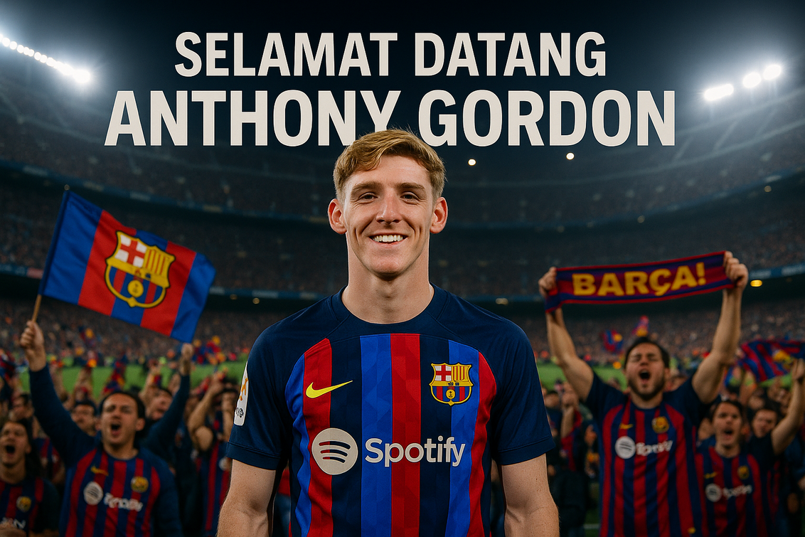 Barcelona Rampungkan Transfer Gordon dari Newcastle