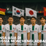 alt_text: Pemain Borussia Monchengladbach mengenalkan konten Asia baru di Bundesliga.