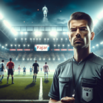 "alt_text": "Declan Rice protes pada wasit, menghadapi ancaman sanksi dari UEFA."
