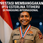 alt_text: Iptu Esterlina Titiheru menginspirasi dari ruang Polsek ke panggung binaraga nasional.