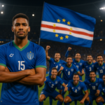 alt_text: Bebe merayakan pencapaian Tanjung Verde di Piala Dunia dengan penuh kemenangan.