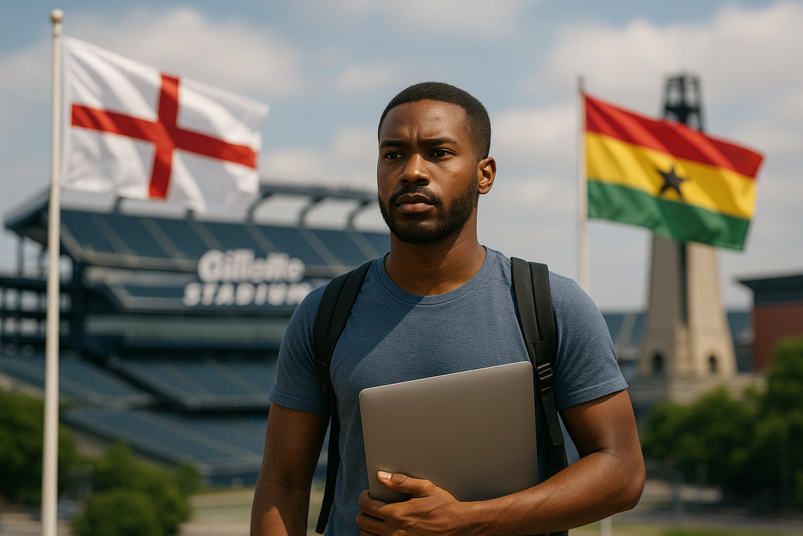 Foxborough: Drama Inggris, Ghana, dan software development