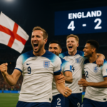alt_text: Harry Kane cetak gol, Inggris ungguli Kroasia dalam pertandingan yang menegangkan.