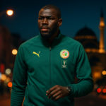 alt_text: Kalidou Koulibaly berdiri di dekat masjid, mengeksplorasi arti sejati dari sebuah popularitas.