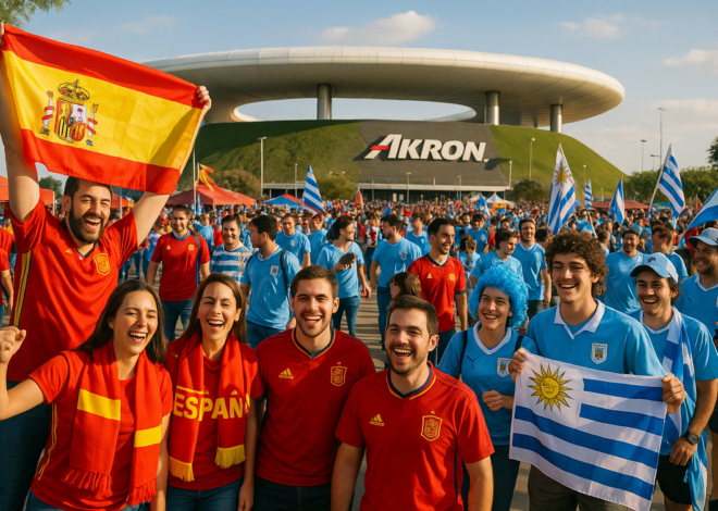 Piala Dunia 2026: Laut Merah Spanyol & Biru Uruguay di Stadion Akron