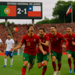 alt_text: Portugal vs Chile: Pertandingan intens, penuh aksi dan semangat di lapangan.