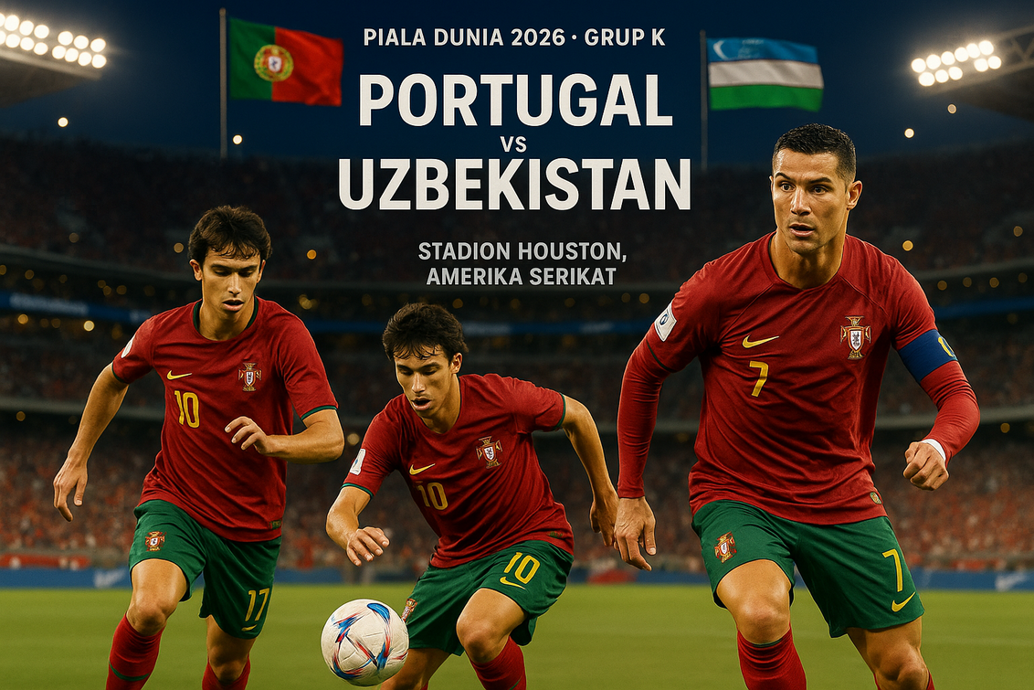 Susunan Pemain Portugal vs Uzbekistan: Ronaldo Tetap Starter