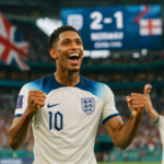 alt_text: Bellingham mencetak gol, Inggris amankan tiket, warga Jakarta ikut merayakan, suasana penuh antusiasme.