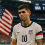 alt_text: Pulisic menampilkan ekspresi kecewa setelah kehilangan peluang di Piala Dunia 2026.