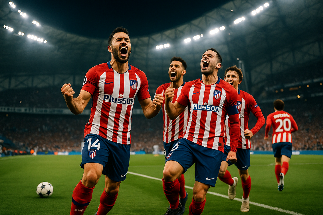 Atletico Madrid Balikkan Keadaan, Marseille Terpukul