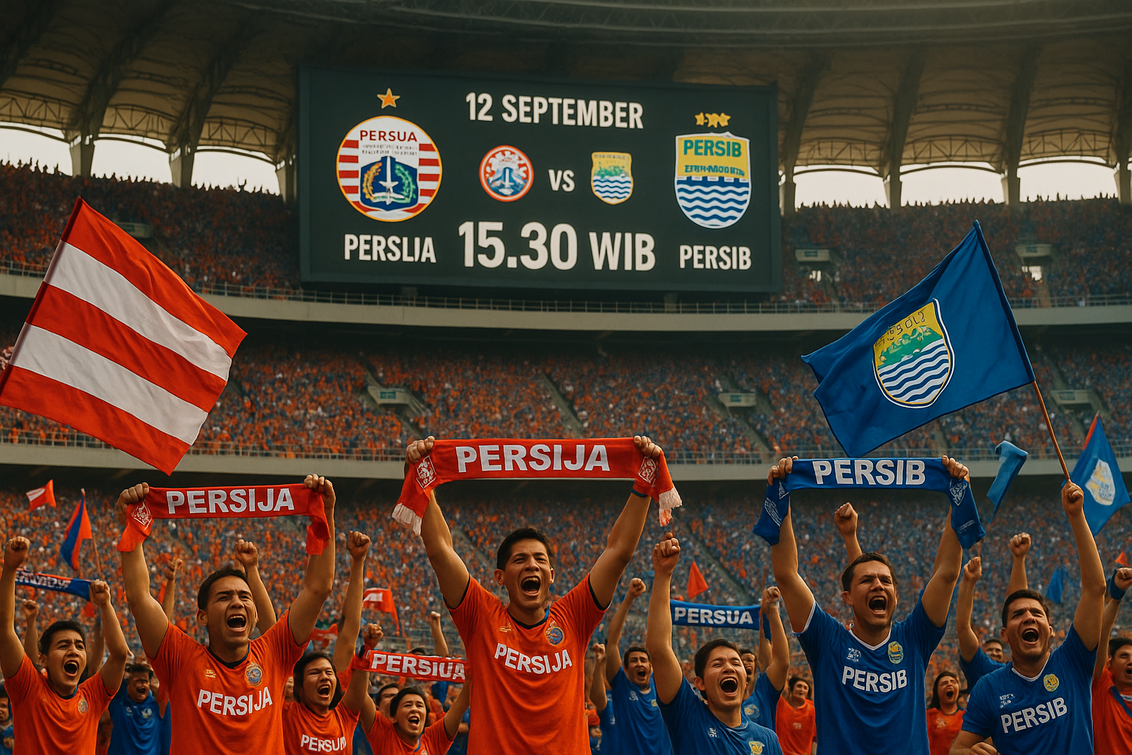Duel Klasik Persija vs Persib di Stadion Gelora Bung Tomo