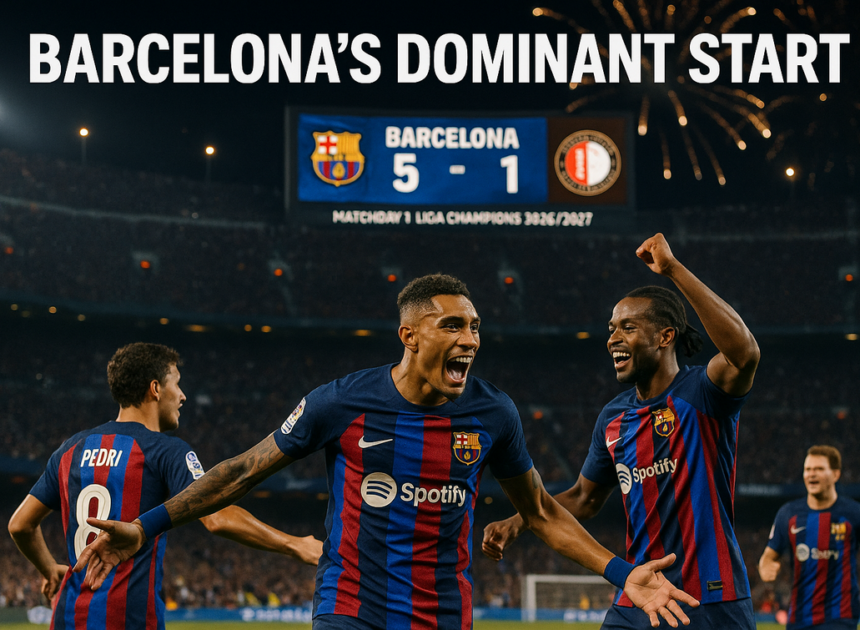 Barcelona Hancurkan Feyenoord: Malam Sport Milik Raphinha