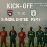 Pembukaan Pegadaian Championship 2026/2027, semangat tim membara di sore cerah.
